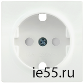 НР-2-1-ББ Накладка розетка с з/к с шт. BOLERO белый IEK