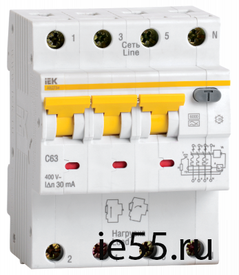 АВДТ 34 C63 30мА - Автоматический Выключатель Дифф. тока
