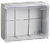 Коробка КМ41278 распаячная для о/п 240х195х165 мм IP55 (RAL7035, прозр. кр., кабельные вводы 5 шт)