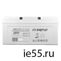 Аккумулятор    АКБ 12-75   Энергия