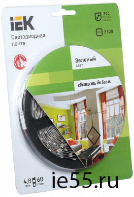 Лента LED 5м  блистер LSR-3528G60-4.8-IP20-12V IEK-eco