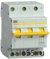 Выключатель-разъединитель трехпозиционный ВРТ-63 3P 16А IEK