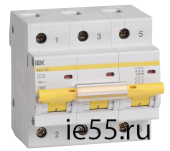 Автоматический выключатель ВА47-100 3Р 20А 10кА х-ка D IEK