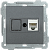 РК11-1-Б Розетка компьютерная RJ45 Cat6 BOLERO антрацит IEK