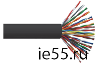 ITK Витая пара U/UTP кат.5E 50х2х24AWG LDPE черный (305м)