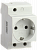 Розетка РАр10-3-ОПс заземлением на DIN-рейку ИЭК