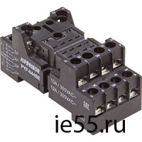 Разъем для реле PYF-044BE 2-ярусная монтажная колодка с винтовыми клеммами для 4-х контактных реле
