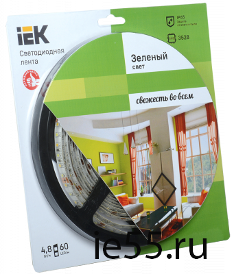 Лента LED 5м  блистер LSR-3528G60-4.8-IP65-12V IEK-eco