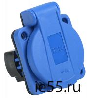 РП12-3 Роз. пан. 2Р+РЕ 16А з/к с кр. IP54 син. MAGNUM IEK