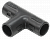 Тройник открывающийся TI20G IEK черный (5 шт/комп)