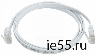 ITK Коммутационный шнур плоский кат.6 UTP 3м белый