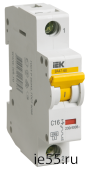 Автоматический выключатель ВА 47-60 1Р 1А 6 кА  х-ка B IEK