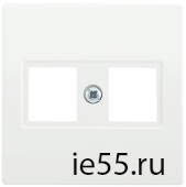 НК45-2-ББ Накладка 2-ая комп. RJ45 Cat5e BOLERO белый IEK