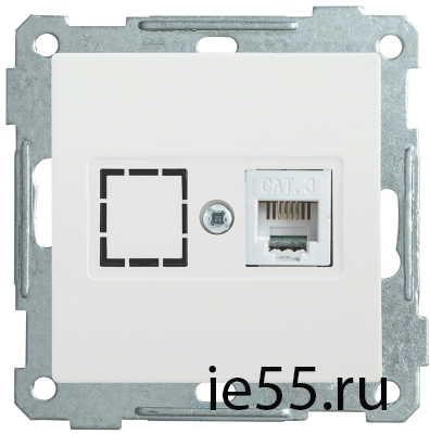 РК10-1-Б Розетка компьютерная RJ45 Cat5e BOLERO белый IEK