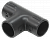 Тройник открывающийся TI25G IEK черный